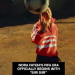 Nora Fatehi poses for the official FIFA World Cup 2026 song Siir Siir featuring Sanjoy and Vegedream